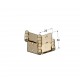 DOUBLE ACTING FOLDING SCREEN HINGE 50x25 / GOLD